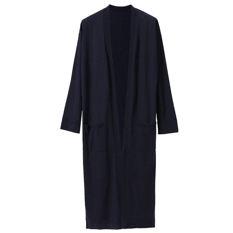 鄂尔多斯ERDOS 秋冬纯羊毛V领长袖百搭薄款羊毛开衫女士针织衫/毛衣