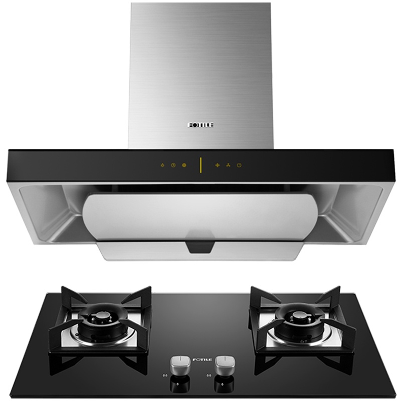 方太(FOTILE)欧式触控式油烟机抽油烟机吸油烟机 燃气灶具套装EMC3+FD21BE 液化气