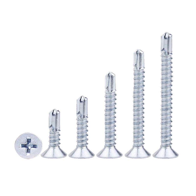 企购优品 镀锌十字平头钻尾螺丝4.2*13(约1110颗/1KG)