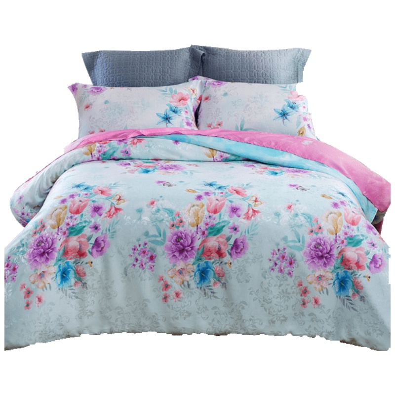 维科家纺双面天丝四件套正品1.5米1.8m双人床上用品床单