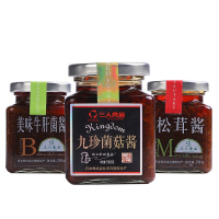 三人食品 天然健康九珍菌菇酱料 190g/罐 下饭炒菜拌面酱