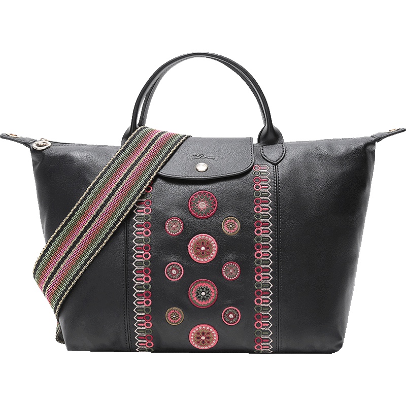 Longchamp 珑骧 女士LE PLIAGE CUIR系列羊皮折叠手提单肩包 1515 HLH