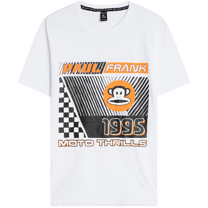 PaulFrank/大嘴猴 夏季新款简约圆领短袖印花基础百搭潮T恤男