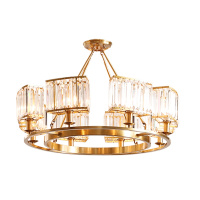 雷士照明后现代轻奢吊灯简约美式全铜水晶灯大气客厅餐厅灯具套餐 测试商品