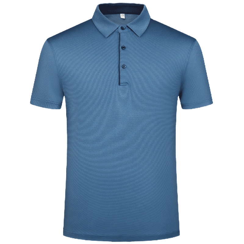 培罗蒙(Baromon)纯桑蚕丝T恤上衣2021夏季新款男士商务翻领polo衫T21603