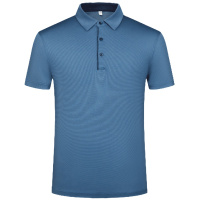 培罗蒙(Baromon)纯桑蚕丝T恤上衣2021夏季新款男士商务翻领polo衫T21603