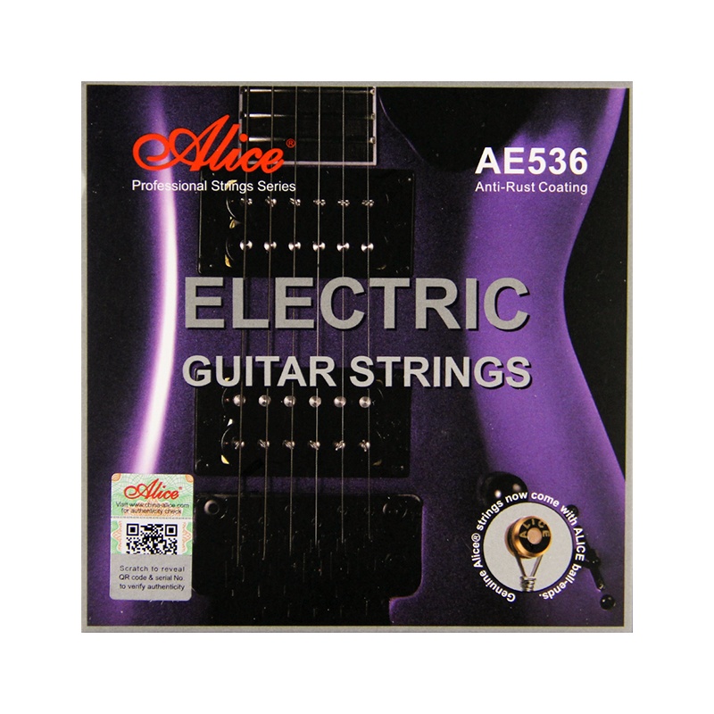Alice爱丽丝 AE536 电吉他弦 一套6根初学进阶套装琴弦 吉它弦线 乐器配件