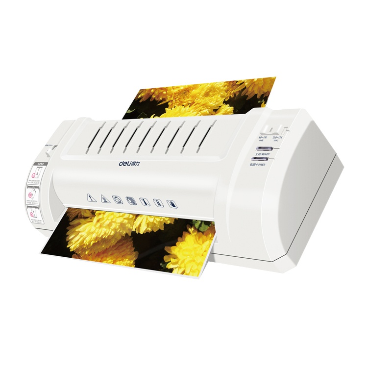 得力 3893 适用A4简洁时尚静音型塑封机过塑机 办公家用照片过胶机