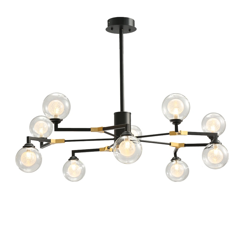 七只蚂蚁 北欧灯客厅灯餐厅吊灯简约现代创意时尚铁艺咖啡吧台灯马卡龙灯具其他 带木马卡龙彩色吊灯多头铁艺吊灯具YX1906