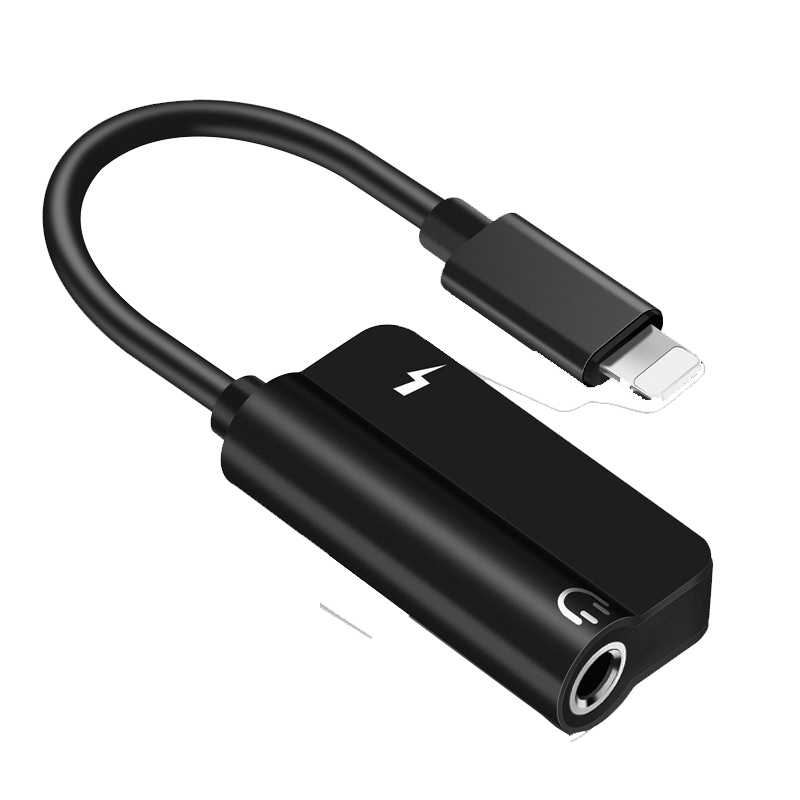 苹果7耳机转接头7plus二合一手机充电听歌7Pxsmax 转接线lightning+3.5mm口ToRomax0.2米