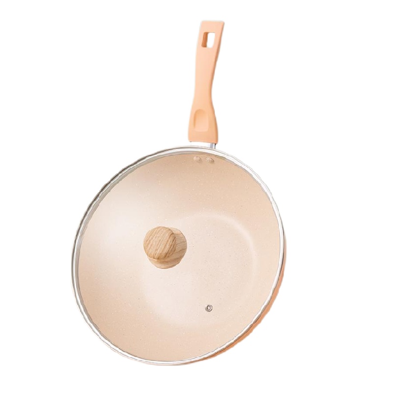 乐扣乐扣不粘炒锅平底锅家用厨房炒菜锅电磁煤气灶专用solo炉锅