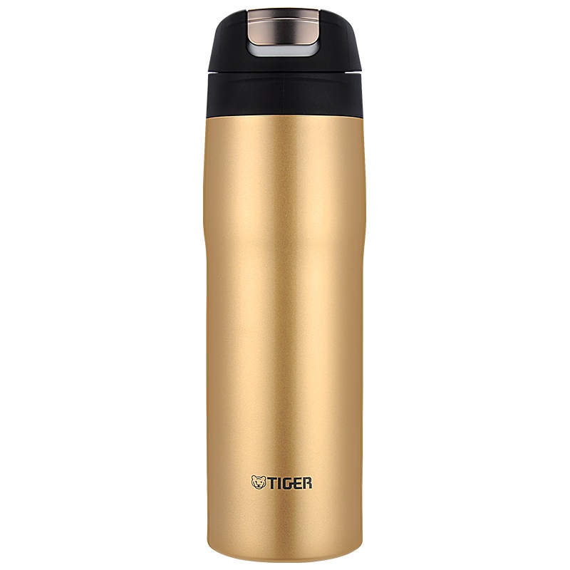 虎牌(tiger)保温杯MJC-A048 金色304不锈钢保温杯 单手易开水杯安全锁设计杯子480毫升