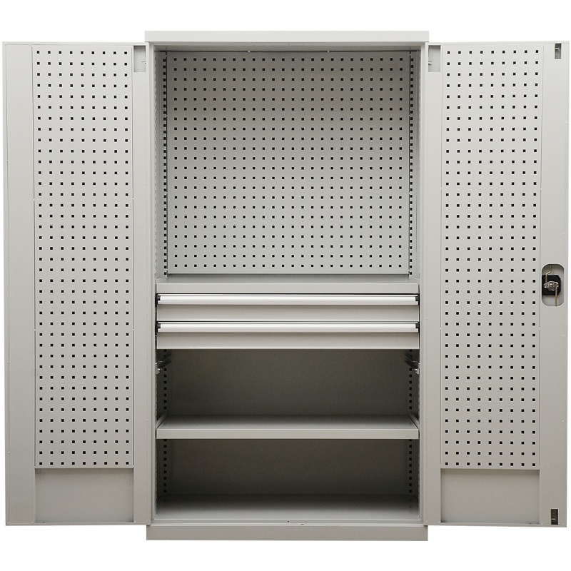 震海重型工具柜汽修双开门车间不锈钢铁皮柜抽屉五金工具架储物柜