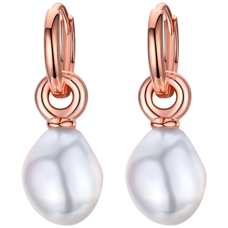 佰色传情巴洛克纯银耳环女新款潮法式异形复古耳坠耳饰大珍珠