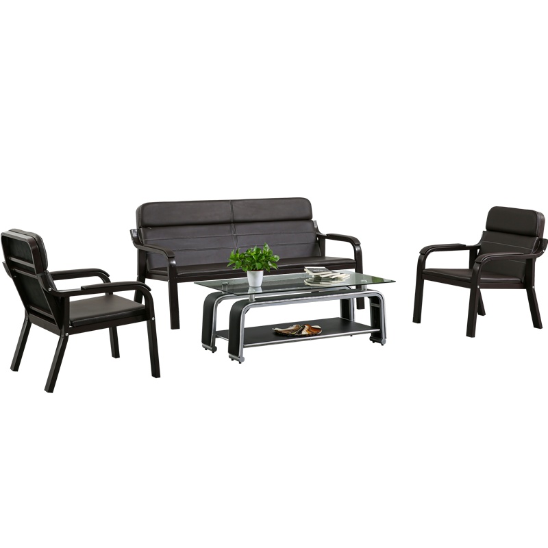 [红心家居]办公沙发现代简约接待商务办公室小型三人位组合