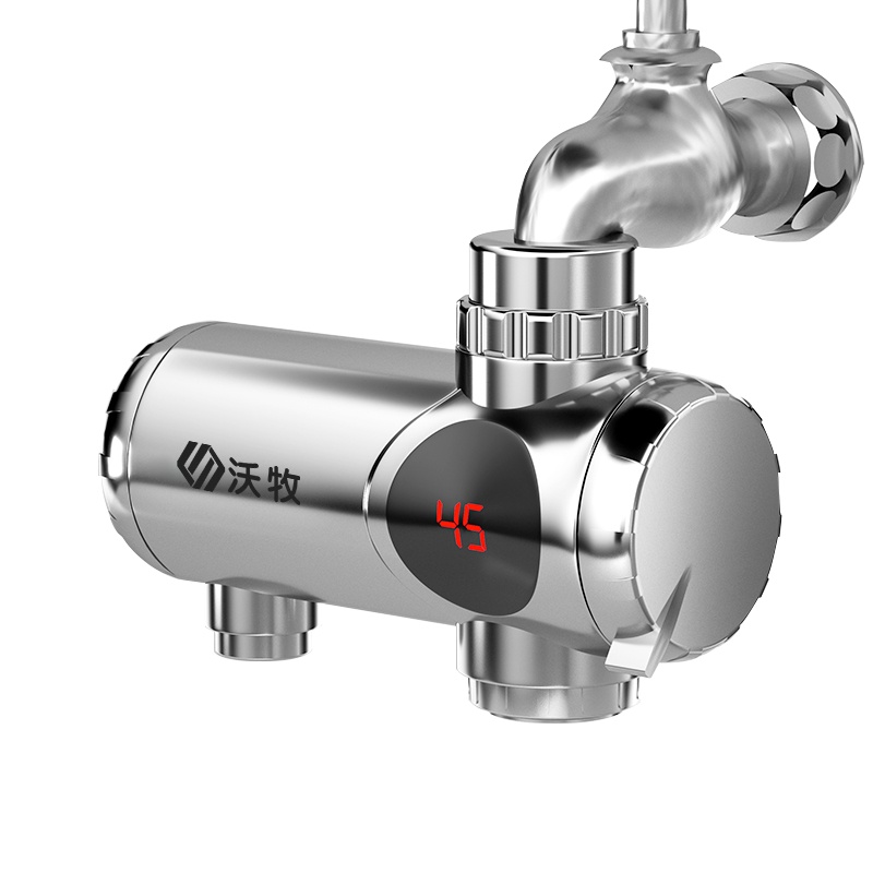 沃牧 WM-004 电热水龙头接驳式银色