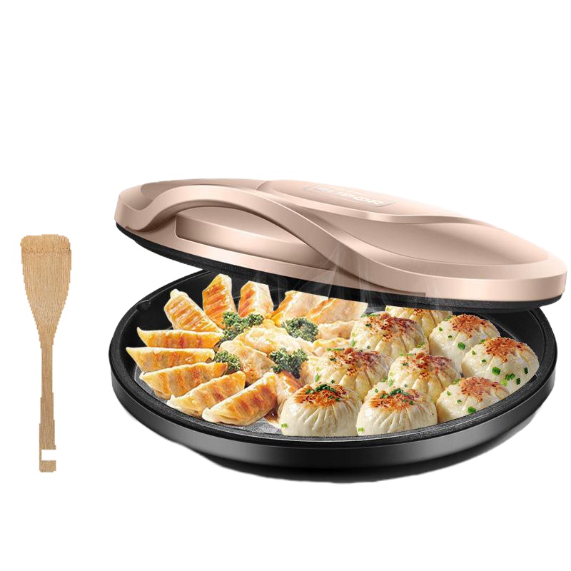 电饼铛家用双面加热烙饼锅煎饼机电饼档 定制款香槟金JJ30A908