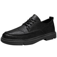 木林森(MULINSEN)品牌男鞋休闲皮鞋男士英伦商务正装男鞋子真皮冬季新款加绒保暖棉鞋