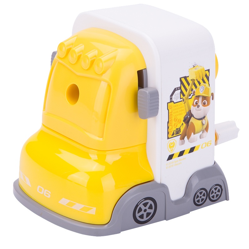 得力削笔机汪汪队立大功卷笔刀儿童用学生手摇安全多功能铅笔刀转笔刀三角铅笔转笔机削笔器素描刨刀便携0827HUAN