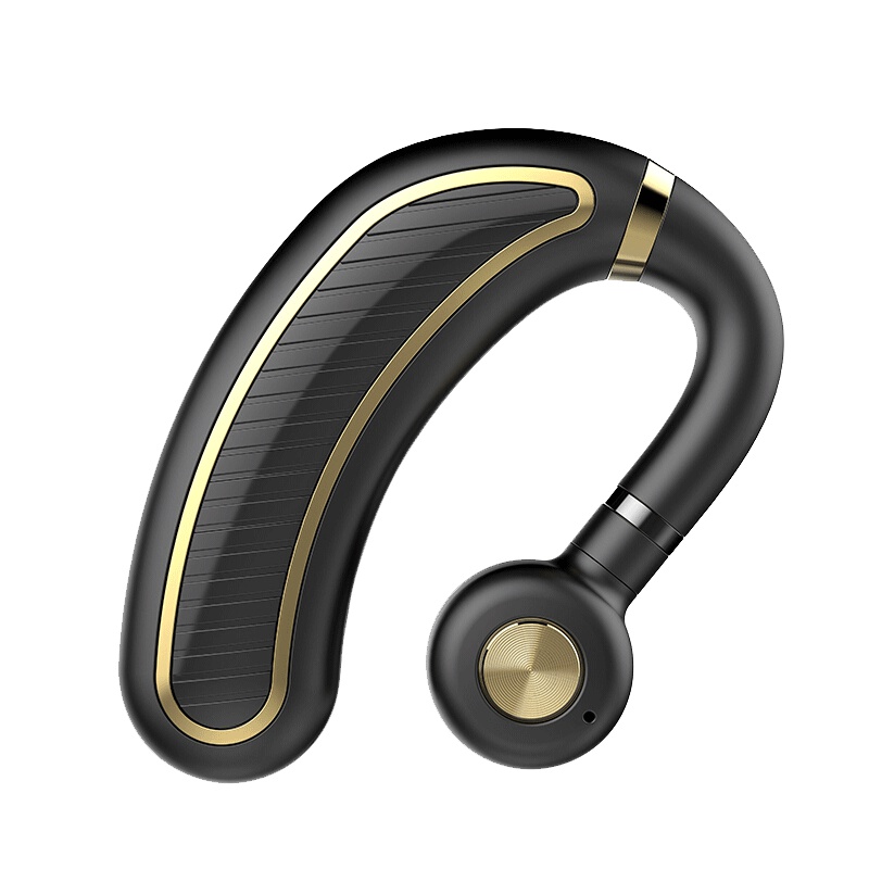 现代(HYUNDAI) 无线蓝牙耳机K21 单耳商务跑步开车运动挂耳式耳机 黑金色