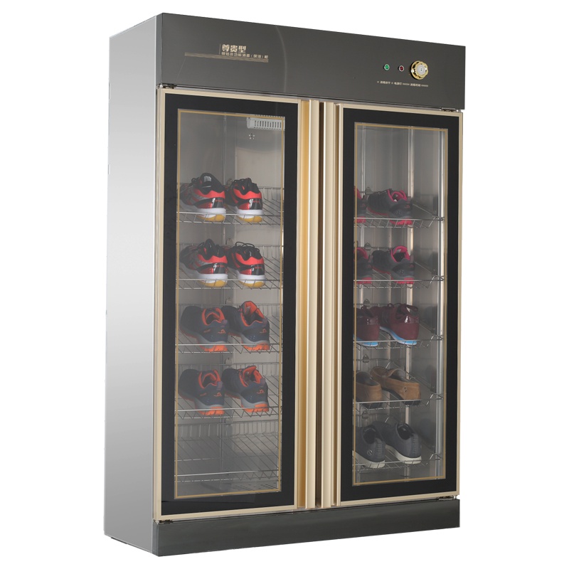 而派立式毛巾消毒柜商用 衣服消毒 内衣衣物服装保洁 双门不锈钢箱体 紫外线臭氧杀菌