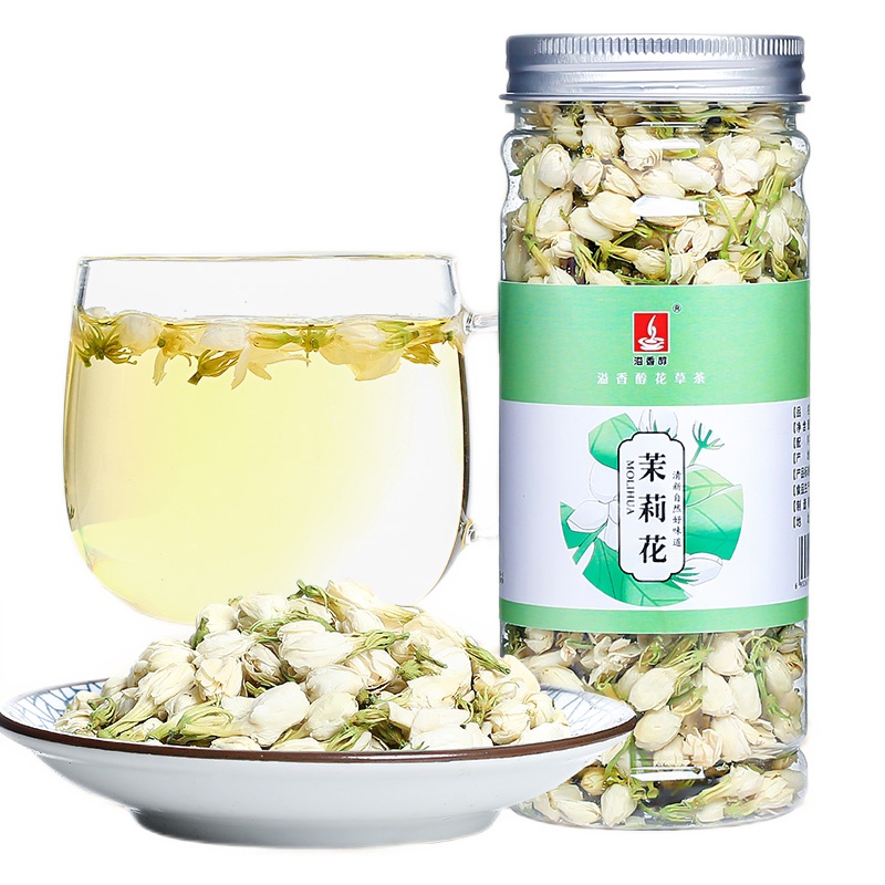 溢香醇茉莉花茶2020新茶花草茶花苞花茶新鲜浓香茉莉花苞30g/罐