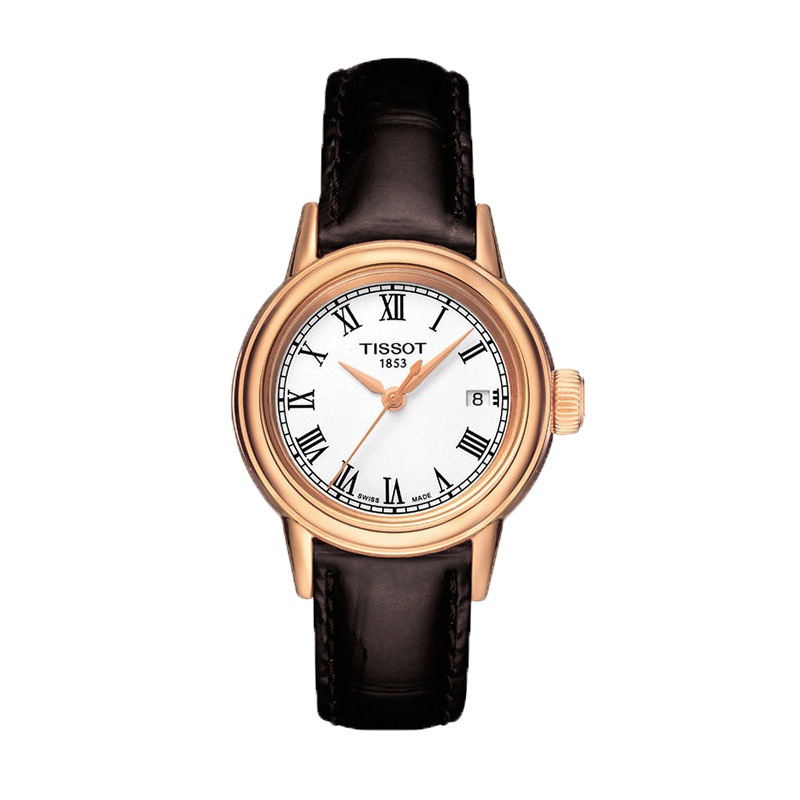 天梭(TISSOT)手表 欧美品牌 休闲复古女士石英表