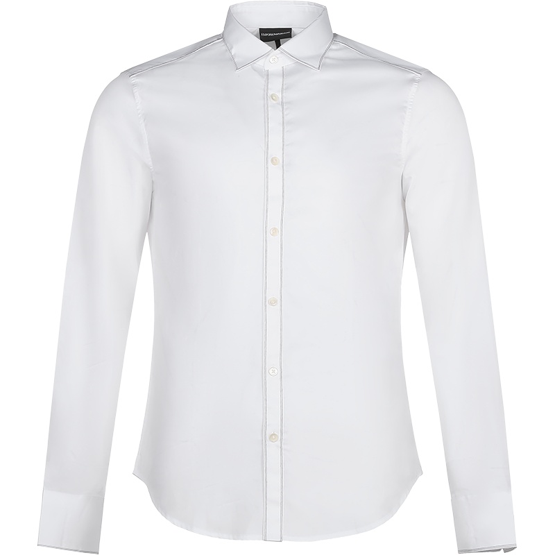 EMPORIO ARMANI 阿玛尼 男士 棉质长袖衬衫3K1CB8 1NZZZ