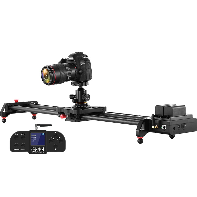 GVM碳纤维延时摄影电动滑轨 单反摄像机跟焦扫景无线电控拍摄轨道