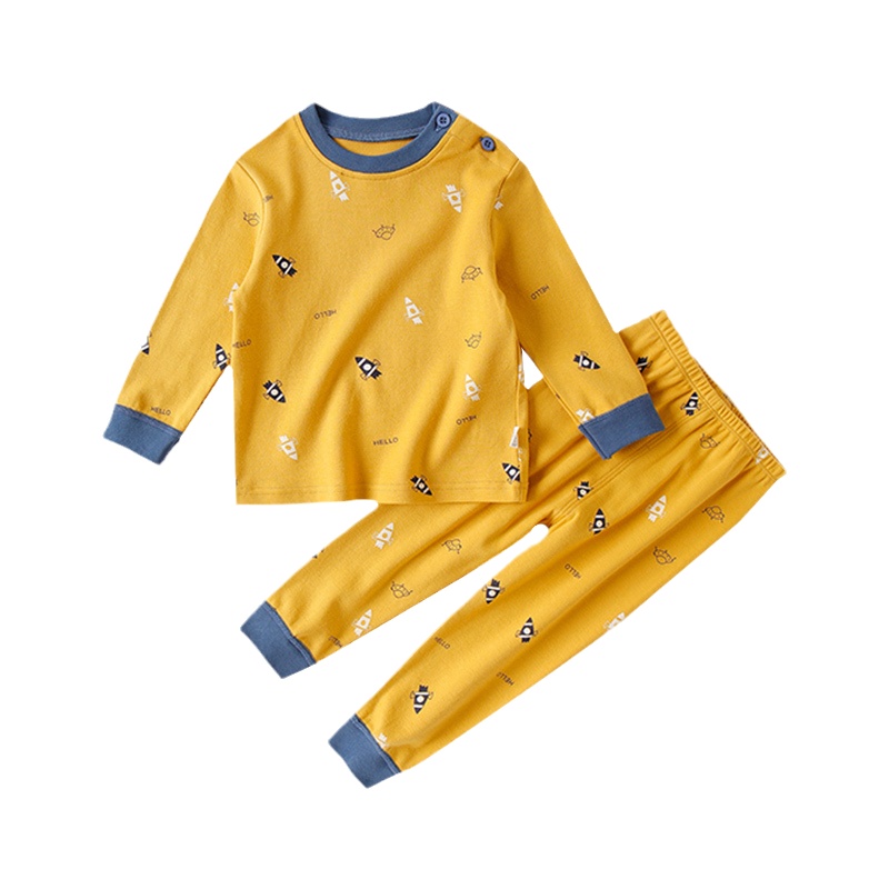 猫人儿童内衣套装男童纯棉秋衣秋裤婴儿幼儿秋装男孩睡衣宝宝衣服