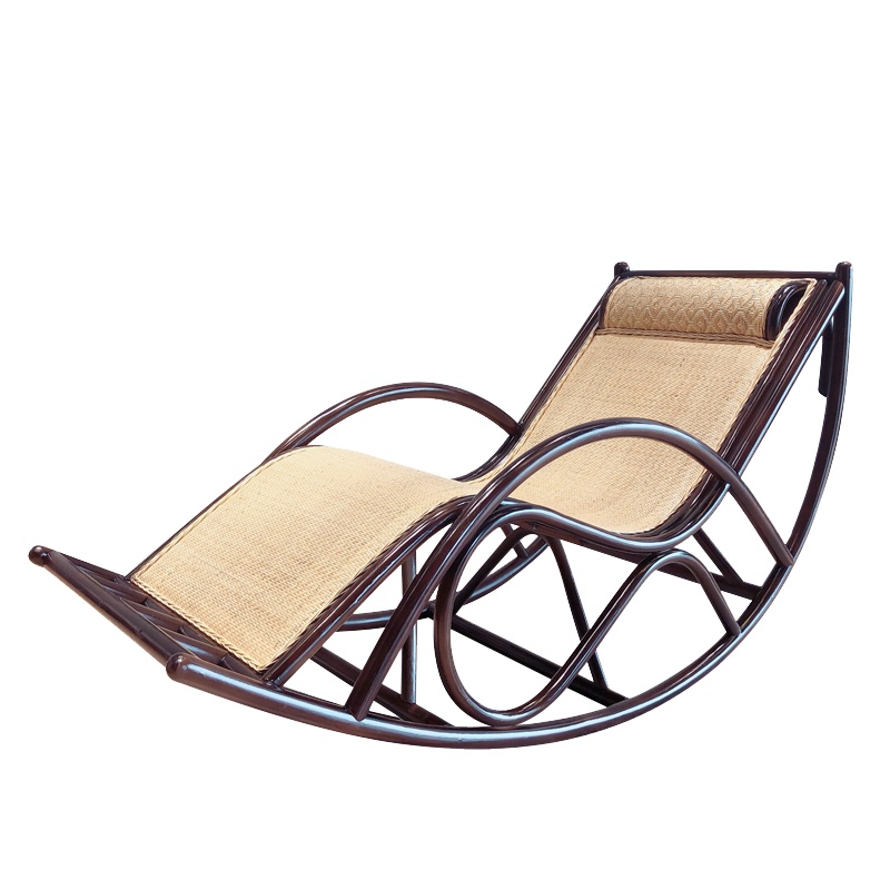 锐取家具 藤椅摇椅躺椅室内阳台逍遥椅真藤懒人椅创意休闲椅午睡老人纯手工编制藤