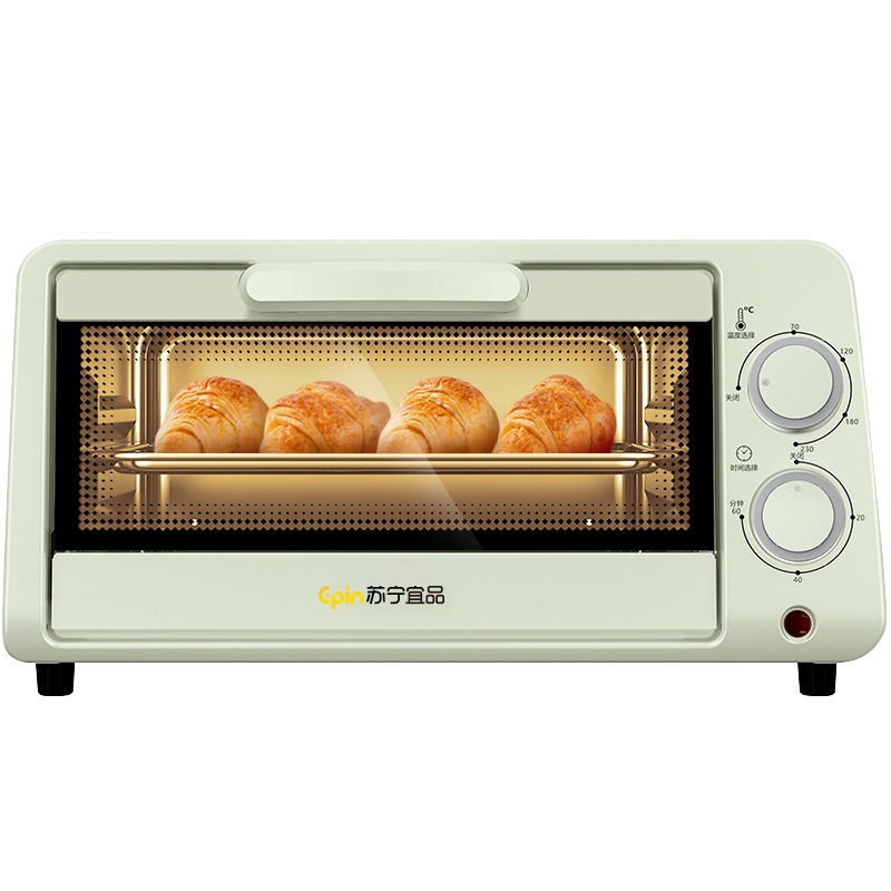 苏宁宜品多功能电烤箱11升SY-X2家用迷你全自动烘焙上下双层M型不锈钢发热管60分钟定时广域调温蛋糕烘焙控温