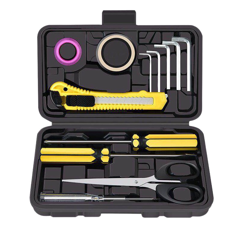 [低价热卖]欧莱德家用工具箱多功能日常维修组套工具箱电工木工专用车载五金9件套