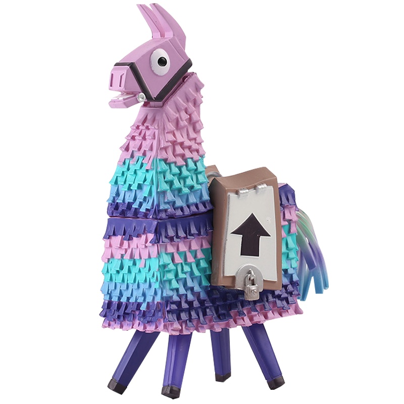 梦幻工场 堡垒之夜手办 彩虹马紫色 羊驼 宝箱 Fortnite 麦克法兰 7寸 手办游戏周边模型玩具礼物