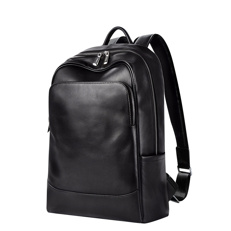 真皮双肩背包男潮流旅行双肩包潮牌电脑包男旅行包男书包时尚潮流男士背包男士双肩包男
