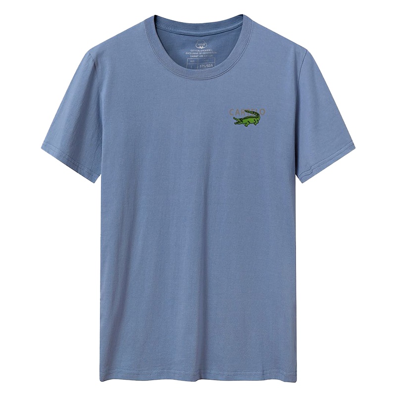 卡帝乐鳄鱼(CARTELO)男士简约休闲纯色T恤时尚大码夏季上衣