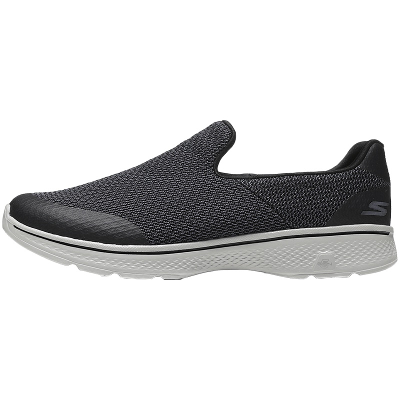 【自营】Skechers斯凯奇男鞋健步鞋GO WALK 4网面透气一脚蹬54155 54155/BKGY黑色+灰色