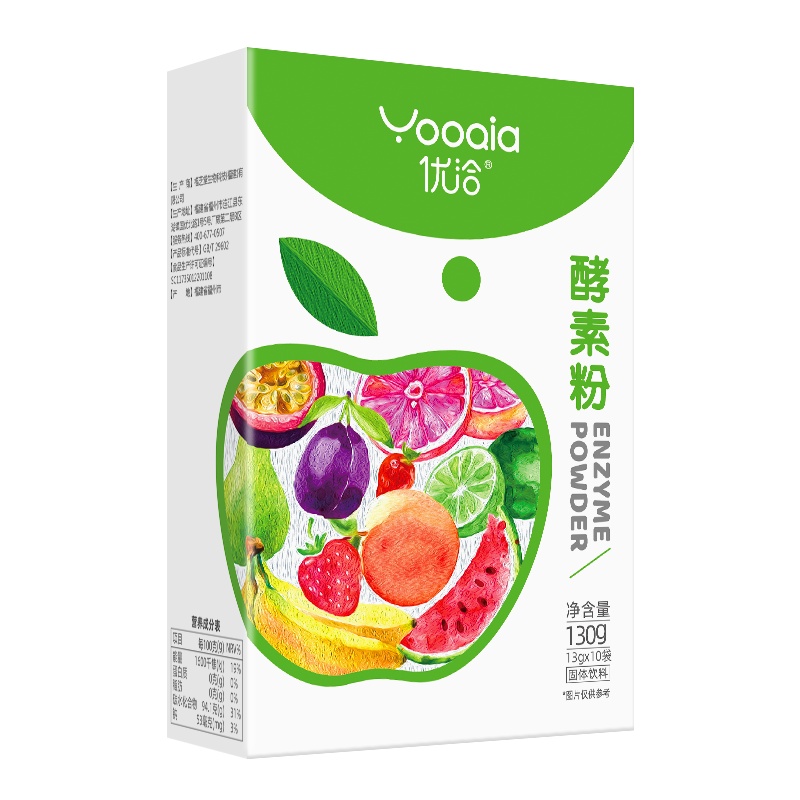 优洽酵素粉酵130gX4盒素果冻正品孝果蔬水果冻粉果粉