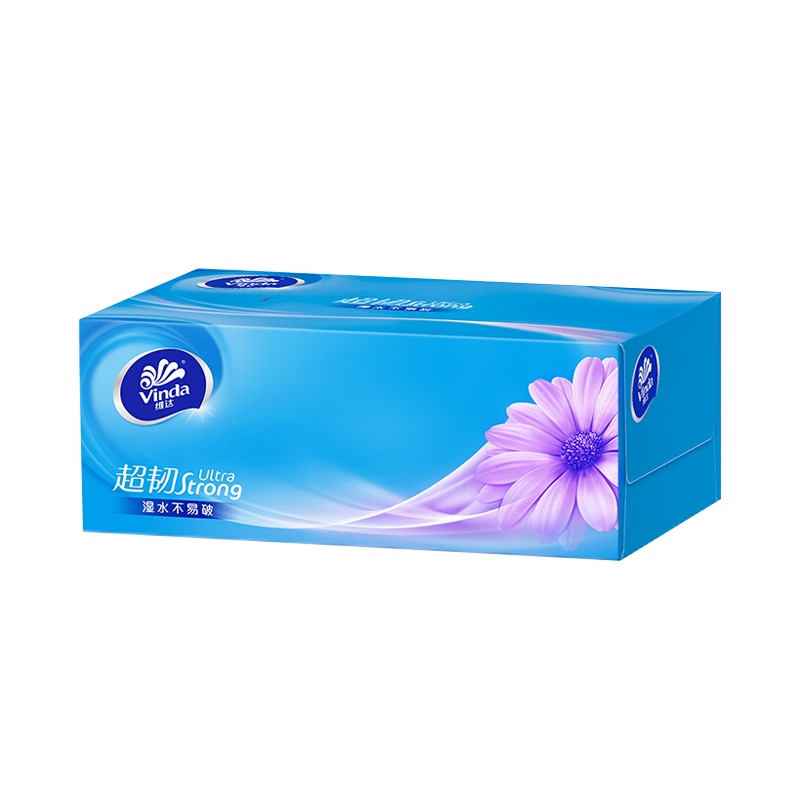 维达(Vinda) 抽纸 超韧3层 130抽盒抽*3盒纸巾