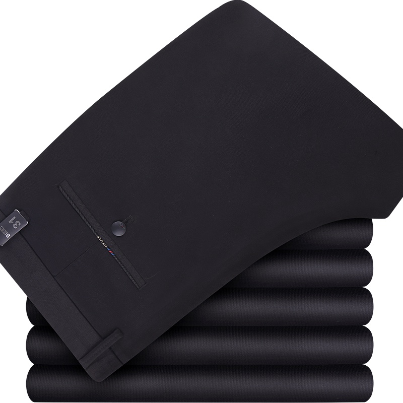 红豆男装 男士休闲裤 中腰舒适纯色直筒休闲裤男