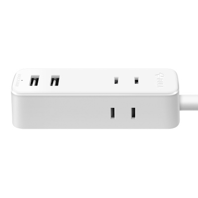 公牛(BULL)GN-A120U全长1.5米无开关2USB+2位两极插孔新国标智能USB插座/接线板/排插/拖线板/插排