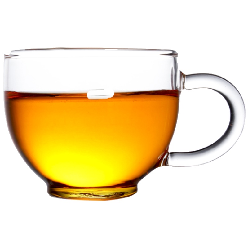 家柏饰(CORATED)玻璃杯子带把功夫茶杯小茶碗杯子加厚6只装茶杯茶具家用透明套装