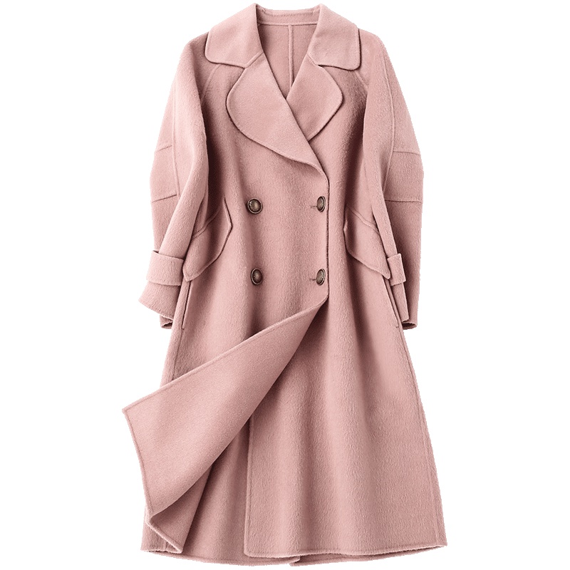 憨厚皇后2019海宁春季新款羊毛呢子大衣女士长款双面毛呢韩版外套