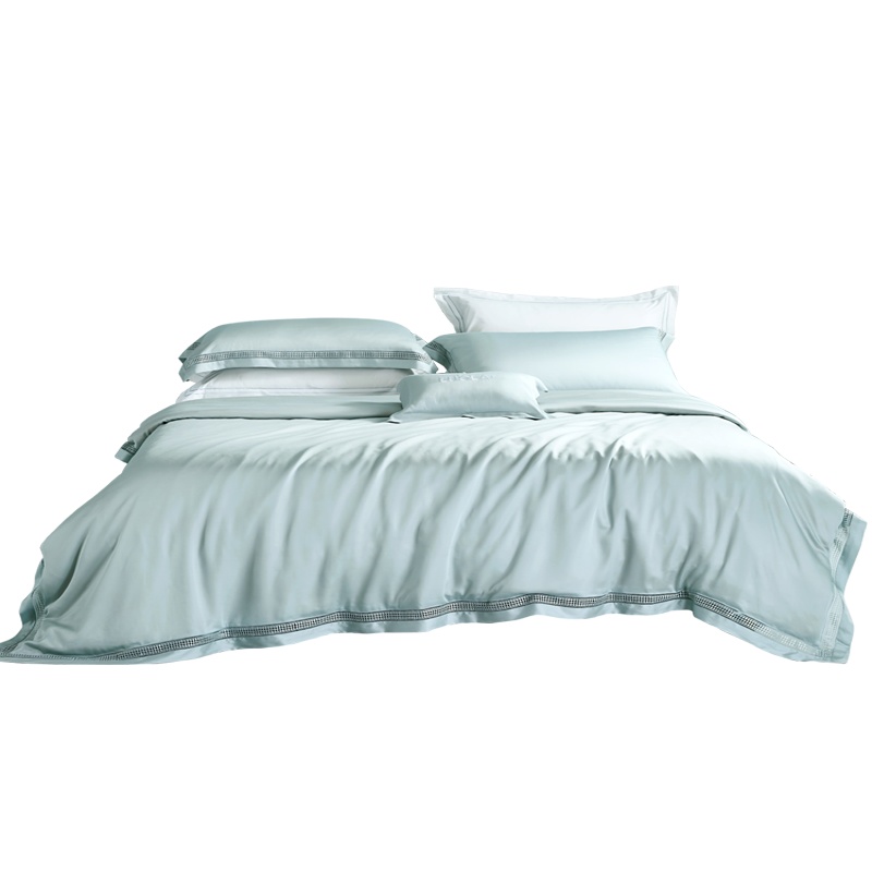 罗莱家纺春夏60s天丝玻尿酸床单被套简约双人1.5/1.8米床四件套