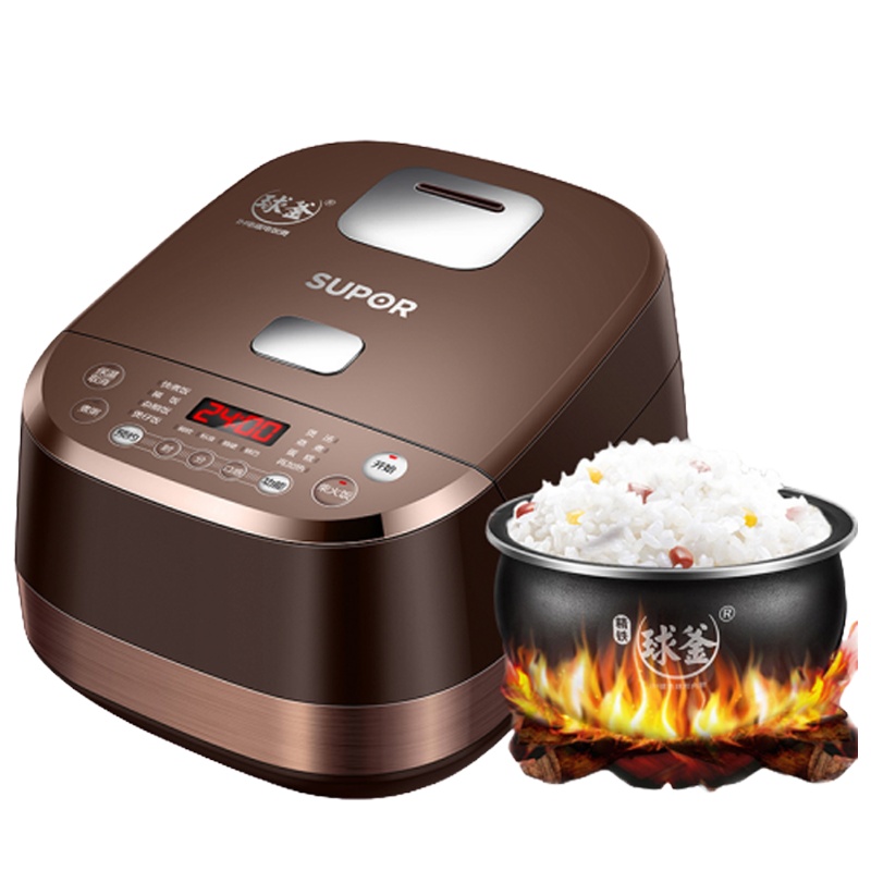 苏泊尔(SUPOR)电饭煲家用4L多功能3-6人精铁球釜不粘内胆IH电磁加热一键柴火饭电饭锅预约定时SF40HC633