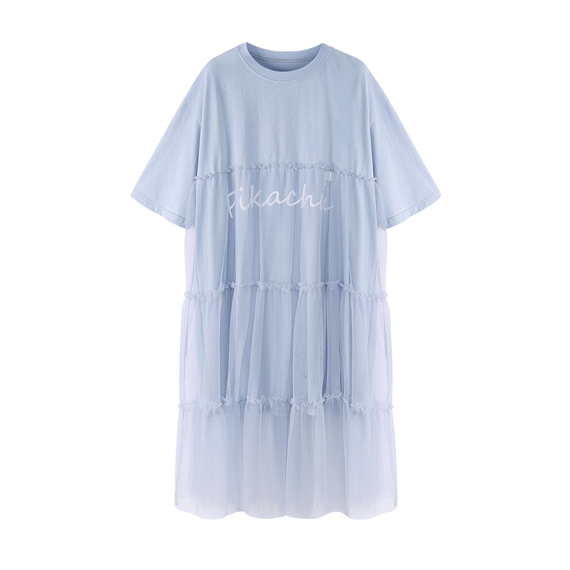 【2019新款夏季连衣裙】流行纱中长裙子夏装女裙子宽松舒适