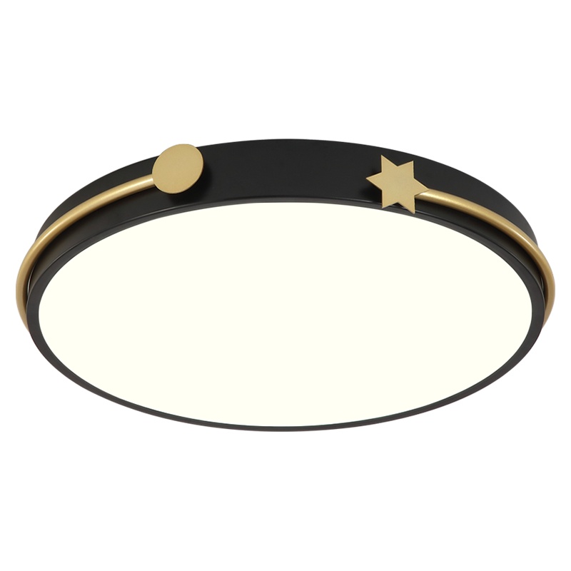 金色梦想 现代简约房间吸顶灯设计师圆形轻奢大气led北欧ins少女网红卧室灯