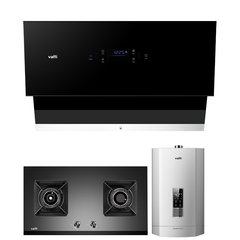 华帝(vatti)21立方挥手侧吸油烟机灶具热水器套餐i11108+53BF+52-13天然气4.5kW防干烧水气双调