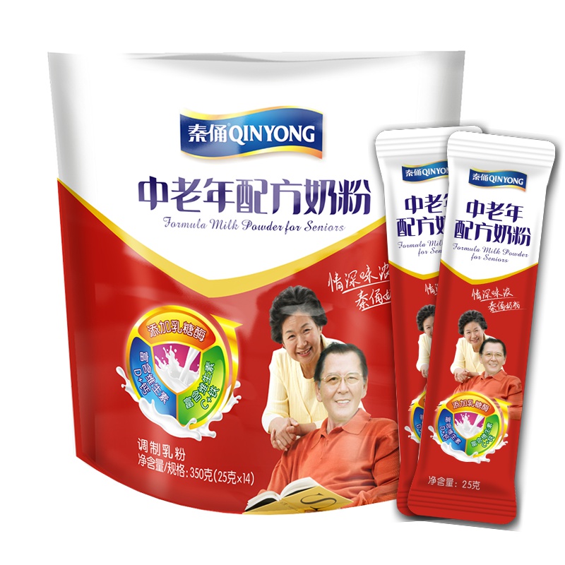 银桥 秦俑 中老年配方奶粉 成人奶粉350克(25g*14小条)