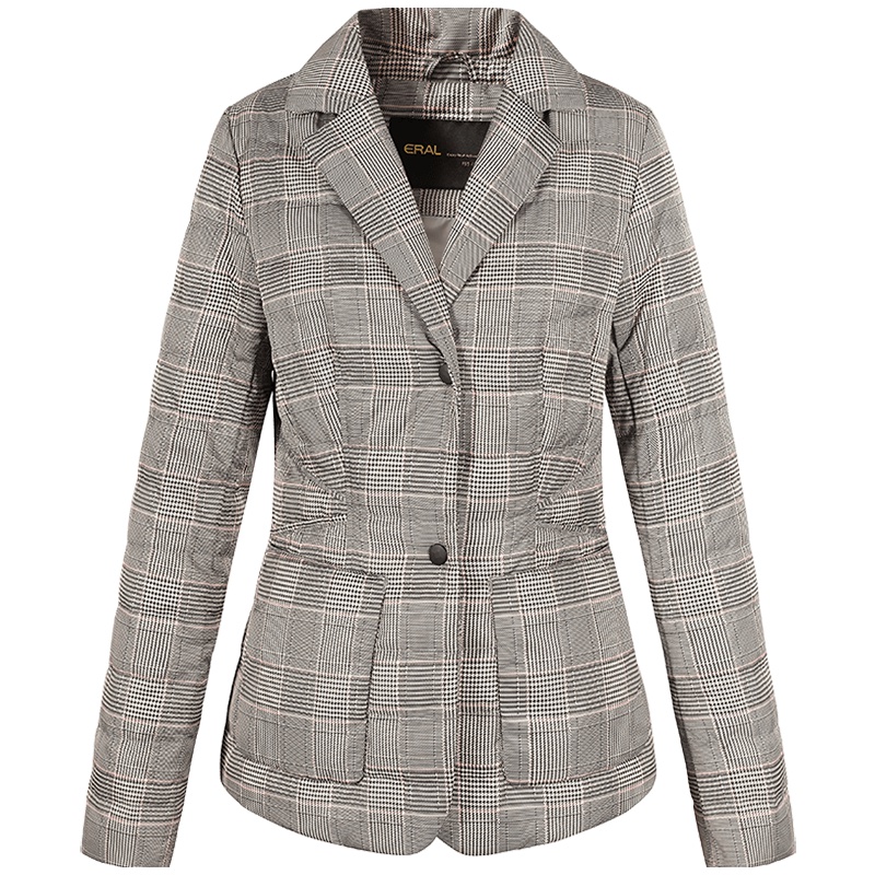 艾莱依2019秋冬新款时尚OL风轻薄羽绒服女收腰显瘦外套